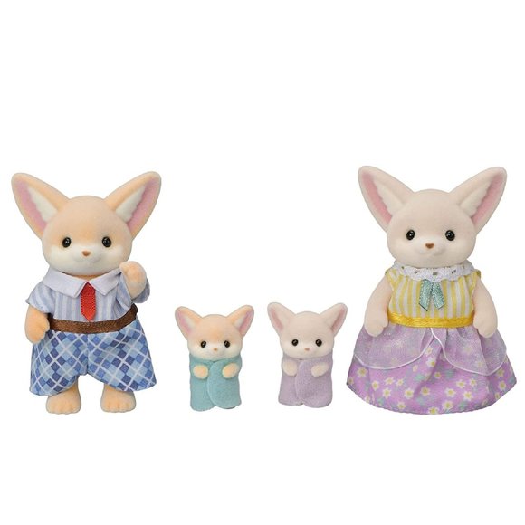 Calico Critters Fennec FOX Family Set of 4 Sylvanian Families From Japan FS-48 - Picture 3 of 10